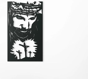 drevko Drevený obraz Golgota Rozmer obrazu: 44,5 x 26 cm, Farba dekorácie: Čierna