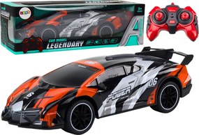 LEAN Toys Športové diaľkovo ovládané auto RC v mierke 1:10, oranžové, rýchlosť 25 km/h