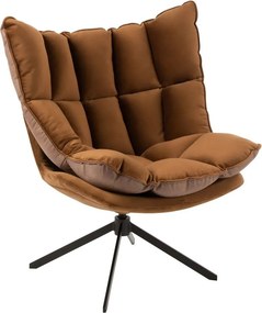 Hnedé zamatové relaxačné kreslo Chair Relax Bubby Brown - 78*73*92cm