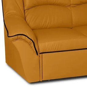 Kožená rohová sedacia súprava DUBAJ LUX XL II, Ľavá, horčicová (K-99)_čierna (K-70)