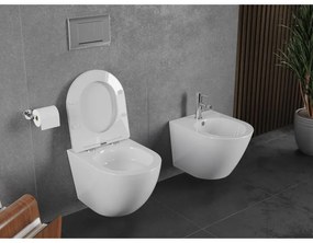 Mexen Lena, závesná WC misa 490x360x340 mm, Rimless Tornádo, biela lesklá, 3322XX00T