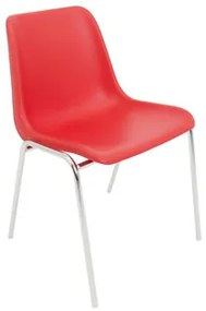 Konferenčná stolička Maxi chrom Červená