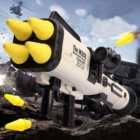 LEAN Toys Obrovský raketomet M202 s penovými strelami, 68 cm