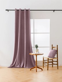 Svetlo fialový zatemňovací záves VELVET 140x270 cm Zavesenie: Riasiaca páska