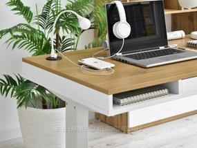 PC stolík Osto 120 (dub biely + čierna). Vlastná spoľahlivá doprava až k Vám domov. 1109814