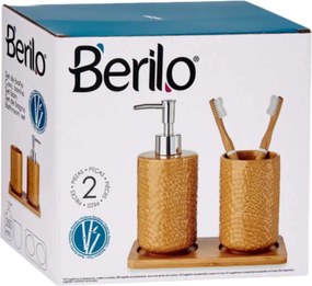 Sada kúpeľňových doplnkov Camel, oranžová/s chromovými prvkami