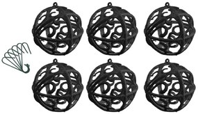 Vianočné gule KL-21X25 čierne (6 ks)