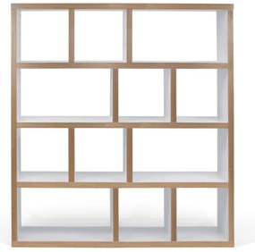 Knižnica v bielo-prírodnej farbe 150x159 cm Berlin – TemaHome