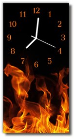 Nástenné hodiny vertikálne Moderné ohnivý plameň farbistý 30x60 cm