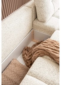 Krémová rozkladacia modulárna rohová pohovka s úložným priestorom (pravý roh) Lulu – Miuform