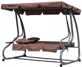 Záhradná hojdačka GoodHome hnedá