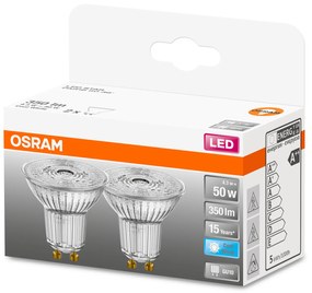OSRAM Sada 2x LED žiarovka GU10, PAR16, 4,3W, 350lm, 4000K, neutrálna biela