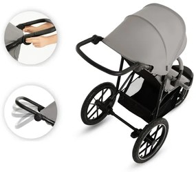 KINDERKRAFT - Športový kočík HELSI2 šedá