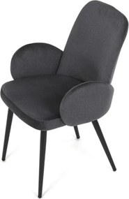 Jedálenská stolička zamatová, sivá DCL-X7129 GREY2