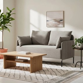 Sedačka Ziden 2-miestna látka - sivohnedá