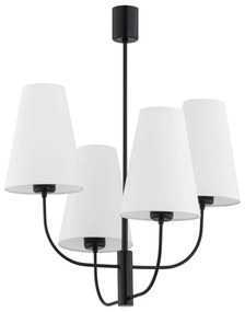 Argon 1822 - Luster na tyči SAFIANO 4xE27/15W/230V čierna