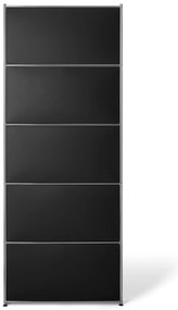 Vysoký kovový regál »CN3« s výklopnou priehradkou, čierny