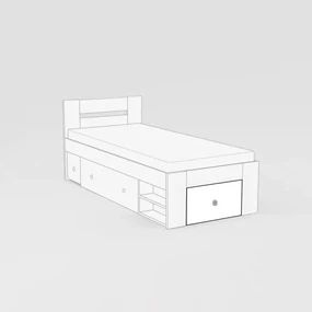 BTC LARISA UP ČELO 2: 90x200 Varianta: GRAPHITE