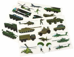 Lean Toys Sada edukačných magnetických puzzle – Vojenské stroje