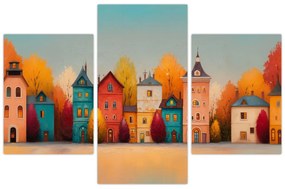 Obraz - Jesenná dedina (90x60 cm)