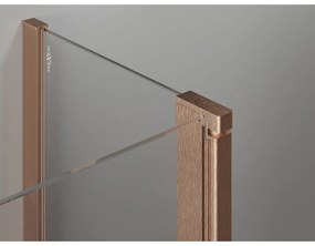 Mexen, Mexen Mist Duo výklopný sprchový kút 115 x 95 cm, transparentný, brúsená meď - 8A4-115-095-65-00