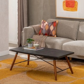 Čierny kovový konferenčný stolík 60x109,5 cm Oslo – Ixia