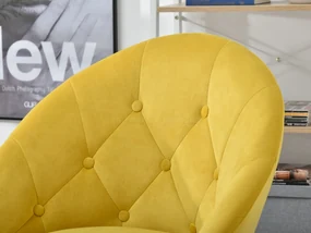 Kreslo Lush 3 (žltá + chrómová). Vlastná spoľahlivá doprava až k Vám domov. 1110238
