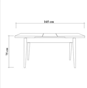 Jedálenský stôl Vina Walnut