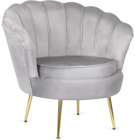 PROXIMA.store - Glamour kreslo ANGEL FARBA: sivá