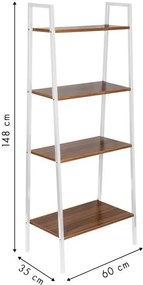 Goodhome Regál so 4 policami, JM-N00804 WHITE