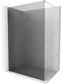 Mexen Kioto-X, sprchová zástena 130 x 200 cm, 10mm šedé sklo, oceľový profil, 800-130-101-97-40-X