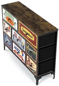 Autronic BONTEC Komoda 103x30x78cm, mdf, viacfarebná, AUK-W2104 BK Farba: Viacfarebná