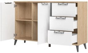 Komoda Moet 45 150 cm ořech americký Jackson/bílá/grafit