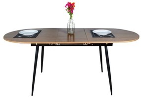 Tempo Kondela Jedálenský stôl, rozkladací, dub/čierna 150-190x75 cm, TAMERON
