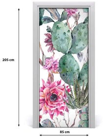 Samolepiace fototapety na dvere kaktusy 85x205 cm