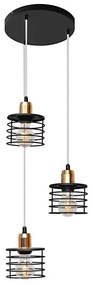 Luster na lanku EDISON 3xE27/15W/230V