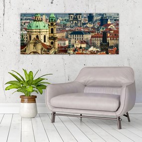 Obraz - Panorama Prahy (120x50 cm)