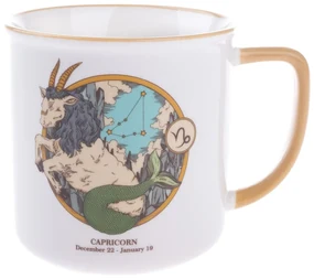 Porcelánový hrnček Zverokruh - Kozorožec, 460 ml