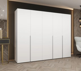 Šatníková skriňa 250 cm Alice 1 (biela + kašmír). Akcia -20%. Vlastná spoľahlivá doprava až k Vám domov. 1126127
