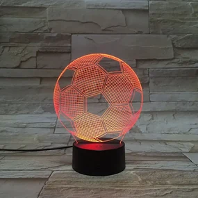 3Dmix 3DL-DRGB041 – 3D LED nočná lampa - Futbalová lopta (Dual RGB)