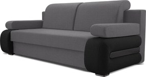 Pohovka trojsedačka Garlip (sivá + čierna). Akcia -20%. Vlastná spoľahlivá doprava až k Vám domov. 1014563