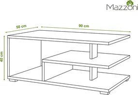 Mazzoni LINK betón (šedá) / biely, konferenčný stolík