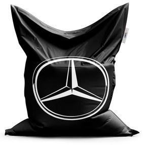 Sablio Sedací vak Classic Logo 2 Čierna - 150x100 cm