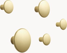 Hliníkové nástenné háčiky Dots, 5 ks
