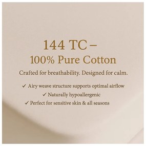 Biela napínacia plachta z bavlny Renforcé 200x140 cm Ranforce – Mila Home Luxury