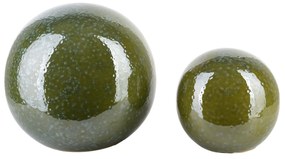 Keramická dekorativní koule Saggio 14,5 cm zelená