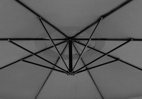 Záhradný slnečník Vlora 340 cm sivý