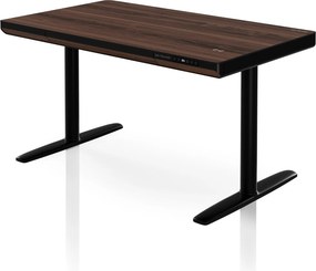 Elektrický písací stôl sit-stand so zásuvkou a bezdrôtovou nabíjačkou Qi čierny/orech, 1200 mm: ELLIS
