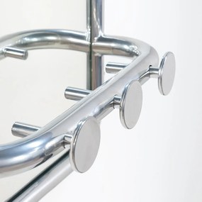 Kovový vešiakový panel v striebornej farbe Retro – Spinder Design