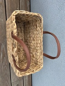 Plážová taška z vodného hyacintu, hranatá Rozmery (cm): 47x23x32